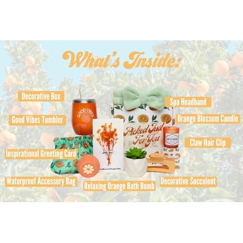 Get Well Soon Pre Made Gift Baskets for Women ? Self Care Spa, Care Package with Accessory Bag, Relaxing Collection, Cozy Kit, Birthday Present for Women, Best Friend Box, Bath Essentials, 8-Piece Set