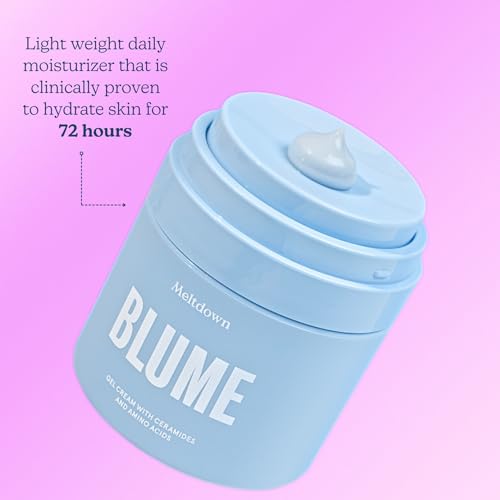 Blume Meltdown Gel Face Moisturizer for Acne-Prone & Sensitive Skin - Oil-Free, 72-Hour Hydration, Niacinamide & Ceramides - 1.7 oz
