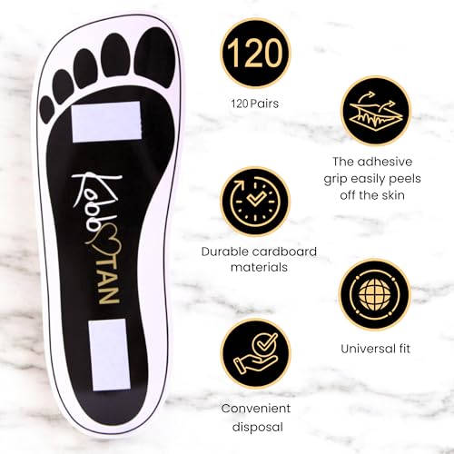Disposable Spray Tan Feet Pads - 120 Pairs Non-Slip Bronzing Protectors