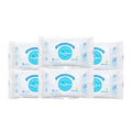 Handzies Natural Soap and Water Cleansing Towelettes- Free&Clear- 12ct Travel Pack- Bundle of 6 (72 total towelettes)