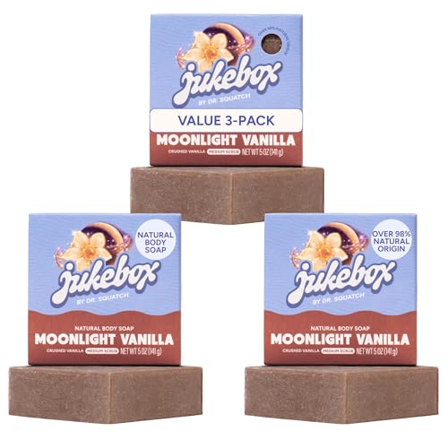 JUKEBOX Moonlight Vanilla Natural Body Soap Bar 5oz - Pack of 3