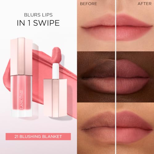 Lancôme Lip Idôle CuddleBlur Inflatable Lip Velvet - Warm Peachy Nude - Hydrating Matte Lipstick