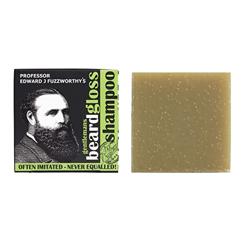 Professor Fuzzworthy's Beard Shampoo Bar Combo Set - Original & ACV Beard Wash Men's Grooming Gift Kit | 100% Natural Beard Soaps with Organic Ingredients Travel Friendly Zero Waste Plastic Free