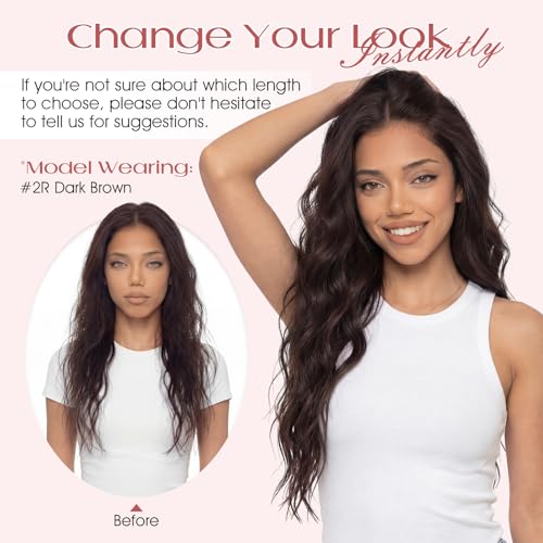 Human Hair Extensions 16 Inch Sew-In Wefts Blonde Brown Mix - Natural Look & Reusable