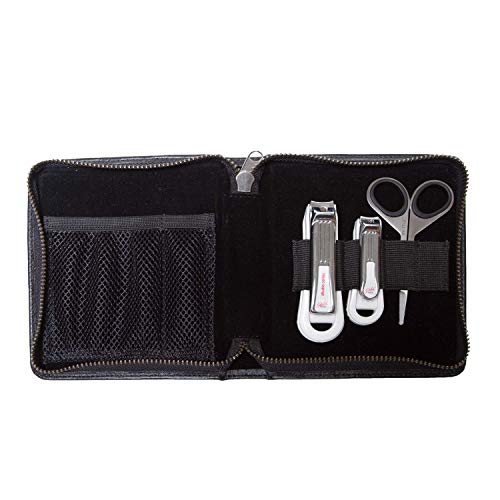 Seki EDGE Men's Deluxe Grooming Kit with Scissors, Clippers & Case