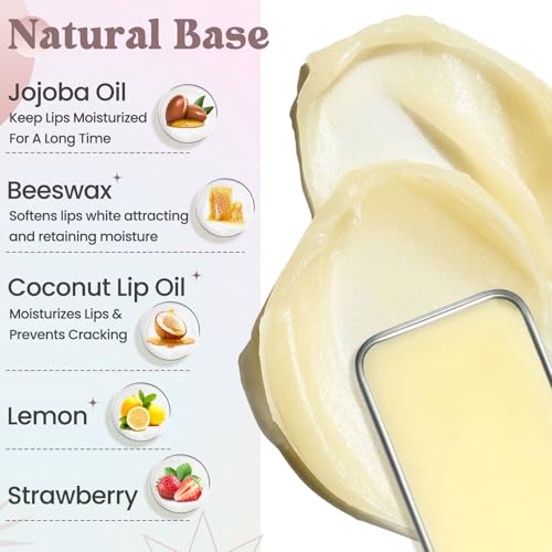 DIY Lip Balm Kit with Shea Butter, Beeswax & Natural Oils - Make Your Own Moisturizing Lip Gloss for Women & Girls