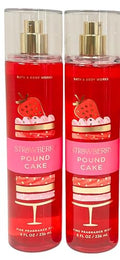 Bath & Body Works Strawberry Pound Cake Body Mist Set - 8 oz Pack of 2