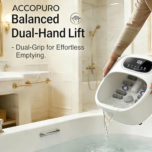 Foot Soaking Tub with Heat UV & Ozone - Milk-White Foot Spa Bath Massager