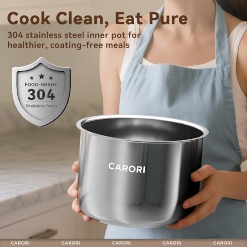 8 Qt Electric Pressure Cooker Multi-Cooker with Stainless Steel Pot - Black