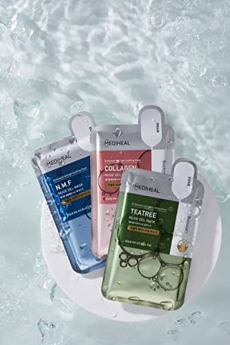 Mediheal Calming Teatree Gel Mask 10 Sheets - Soothing Hydrogel Face Mask for Irritated Skin
