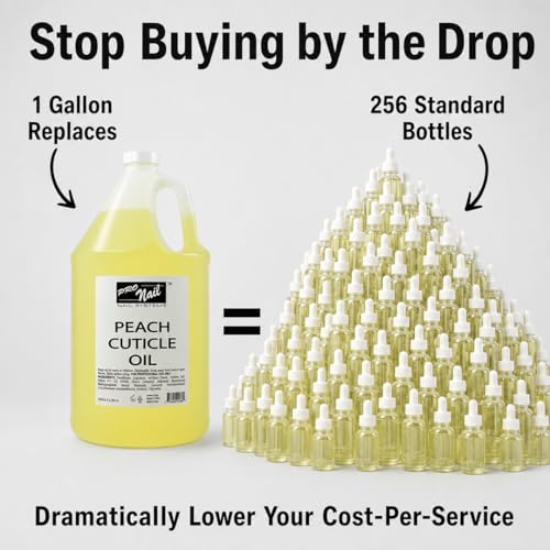 Gallon Nail Cuticle Oil for Manicure & Pedicure - Moisturizing, 128 oz