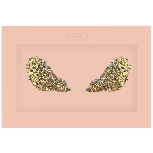 MERCY LONDON Glitter Cheeks Sticker in Gold. Easy Application glitter sticker. For face and body.