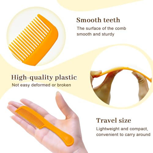Pack of 250 Colorful Travel Hair Combs - Individually Wrapped, Portable Detanglers