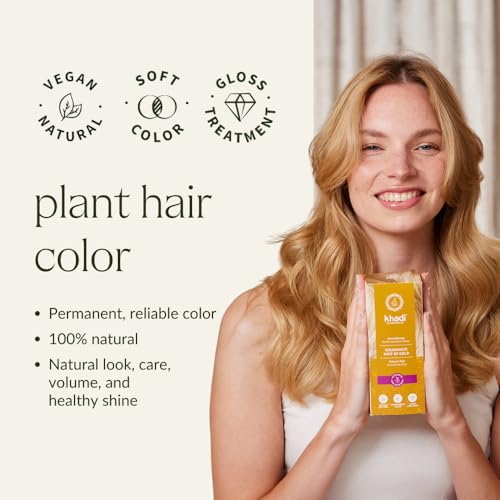 Herbal Hair Color for Shine & Gray Coverage - Natural Golden Blonde to Copper, 3.5 oz
