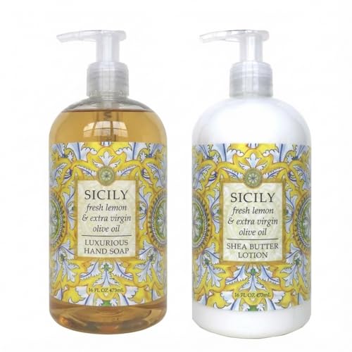 Sicilian-Inspired Soap and Lotion Set - 16oz Hydrating Gift Duo