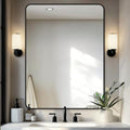 Rectangular Bathroom Vanity Mirror - Black Framed Wall Mirror 30x40 Inches - Over Sink