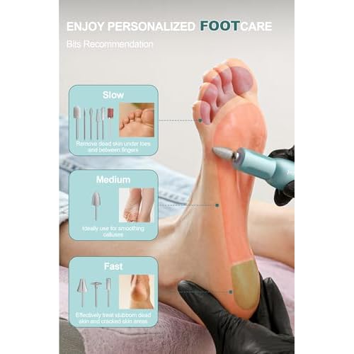 Cordless Electric Nail Drill Machine Professional for Acrylic Gel Nails, E-File for Manicure and Pedicure for Foot Portable Manicure Tool with Storage Bag