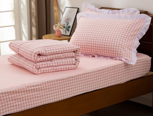 Pink Twin Zipper Bedding Set for Girls Kids - Meeting Story