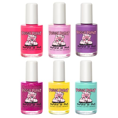 Piggy Paint Non-Toxic Vegan Nail Polish Set - You Take the Cake - 6 Colors