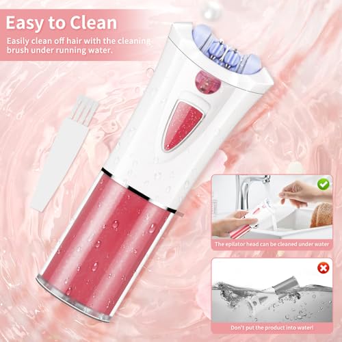 Epilator for Women, 2026 New Smooth Glide Facial Epilator with LED Light, 2 Speeds, 36 Tweezers, Cordless Electric Epilators for Women Face/Arms/Legs/Underarms/Bikini