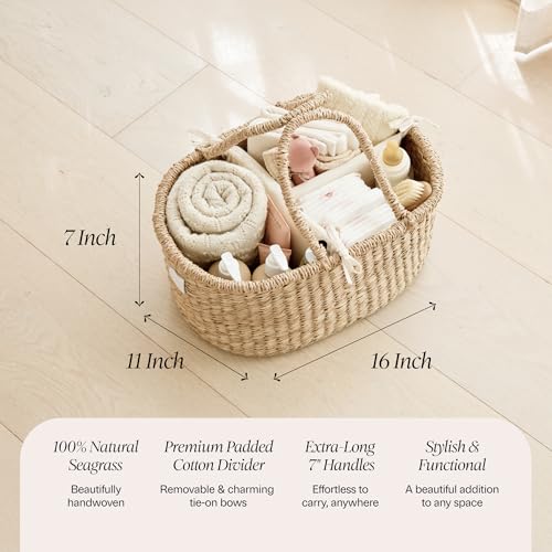 Baby Diaper Caddy Organizer with Cotton Divider - Pink ROSA