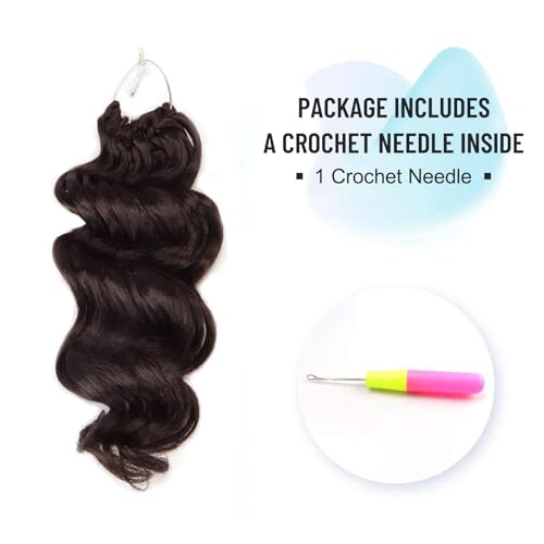 ToyoTree 4# Ocean Wave Crochet Hair 9 Inch 8 Pack Light Brown Short Curly Extensions