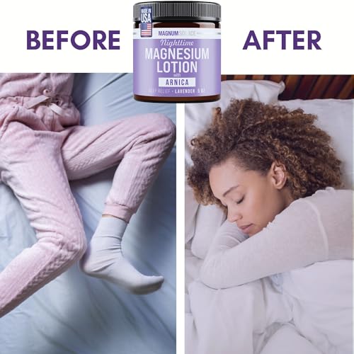 Magnum Solace Nighttime Magnesium Lotion with Arnica - 5 Fl Oz, Pack of 3