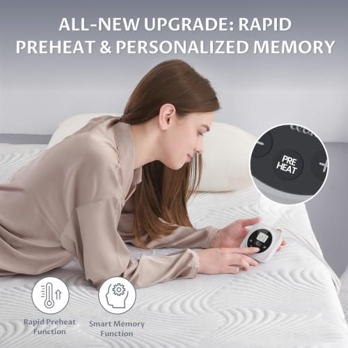 Heated Mattress Pad Queen with 3D Air Fabric & Preheat - Air Layer Variant