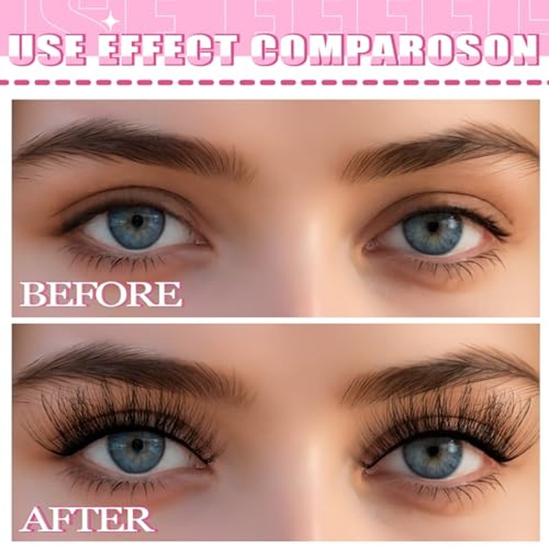 8Pairs Wispy Mink Lashes Fluffy Eye Lashes Natural Look 5D Volume Fake Eyelashes Pack 3D622 by BTLLSSH