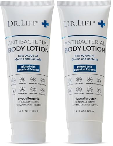 Dr. Lift Antibacterial Body Lotion 4 oz Pack of 2 - Moisturizing & Germ-Fighting