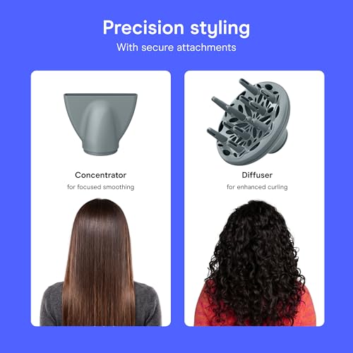Conair InfinitiPRO Diffuser & Concentrator Hair Dryer - Blue, 1875W, Lightweight