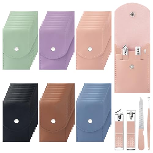 48-Pack 3.9 Inch Nail Clippers Set in 6 Colors - Manicure & Pedicure Tools Bulk