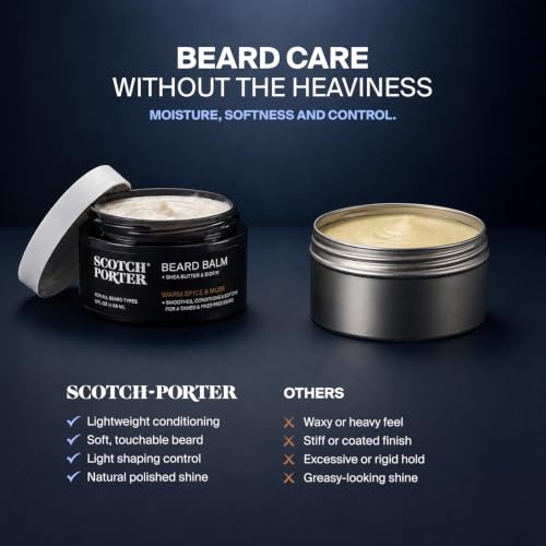 Scotch Porter Conditioning Beard Balm for Men 2-Pack - Softening & Growth Support