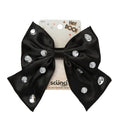 Scunci by Conair Bow Barrette w/Gem Stones - hair accessories - hair accessories for women - Holiday - Black bow - Black hair bows