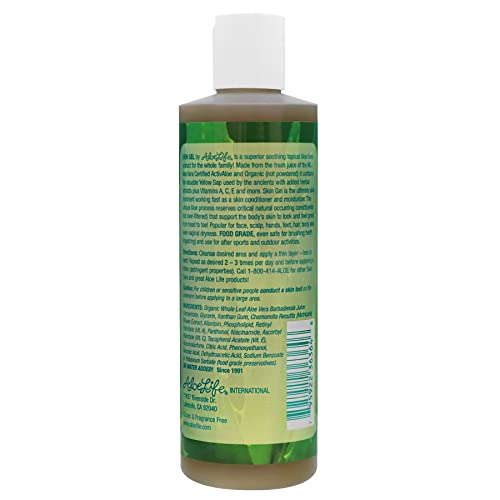 Aloe Vera Skin Gel 8oz - Organic Whole Leaf Aloe with Vitamins for Face & Body - Variation: Aloe Vera 8 Ounce
