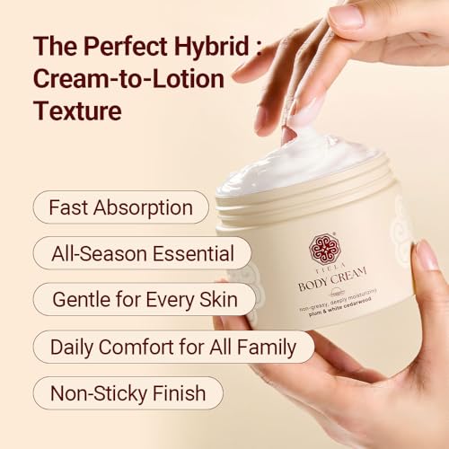 TIELA Sunset Plum & Cedarwood Nourishing Body Cream 6.8 fl oz - 24hr Hydration & Long-Lasting Scent