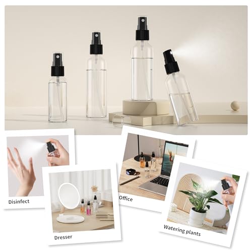 100PCS 1oz Travel Spray Bottles - Refillable Plastic Mist Bottles for Perfume, Skin & Hair Care