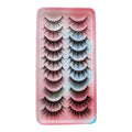 False Eyelashes, Natural lashes Wispy Mink Lashes Fluffy Eye Lashes,Mink Lashes,Lash Strips that Look Like Extensions 10 Pairs Pack