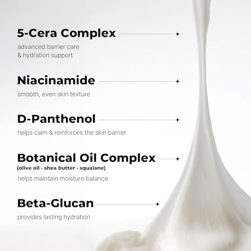 Korean Ceramide Moisturizer for Dry Sensitive Skin - 1.6oz Barrier Cream