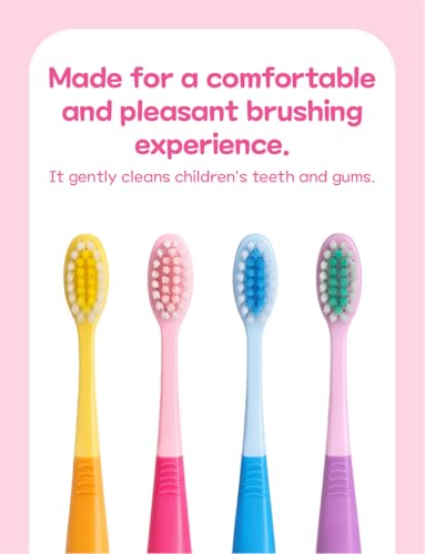 Compact Toothbrush Set with Soft Bristles and Ergonomic Handle - 4 Pack