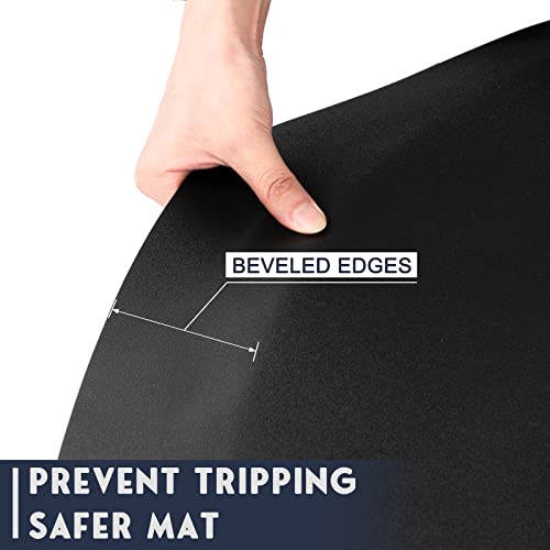 3' x 5' 1/2 Inch Thick Anti-Fatigue Salon Mat for Hairstylist Standing - Square Base, Waterproof Cushioning
