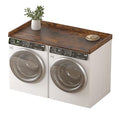 Piskyet 54 x 27.5-Inch Rustic Brown Wooden Washer Dryer Countertop, 2.5" Thickness