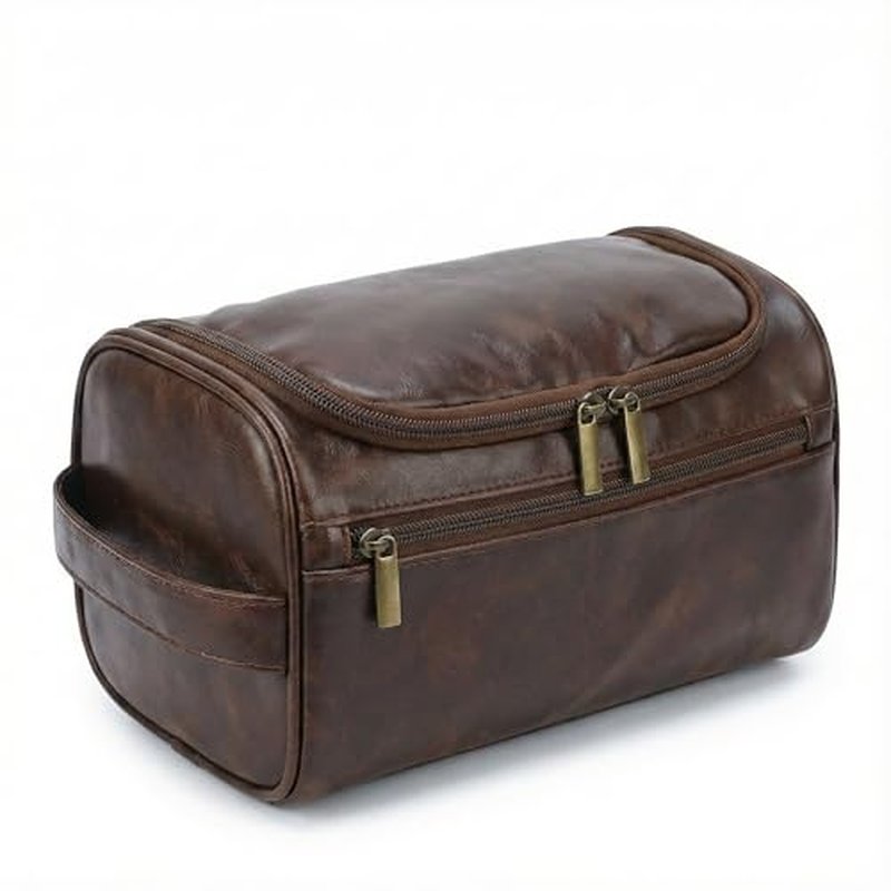 Men¡¯s Hanging Toiletry Bag, Large Capacity Travel Dopp Kit Organizer for Business Trip ? Waterproof Shaving Bag Multi-Compartment Storage for Grooming Essentials, Bathroom & Gym (Coffee)