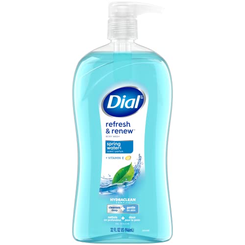 Dial Body Wash, Refresh & Renew Spring Water, 23 fl oz (Pack of 3) & Body Wash, Refresh & Renew Spring Water, 32 fl oz