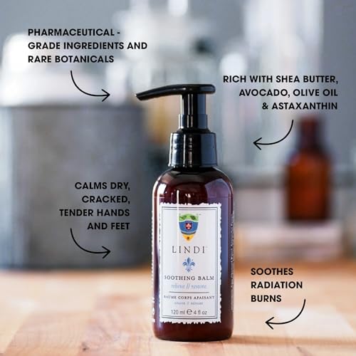Lindi Skin Soothing Balm for Dry Hands & Feet – Unscented, 4 Fl Oz