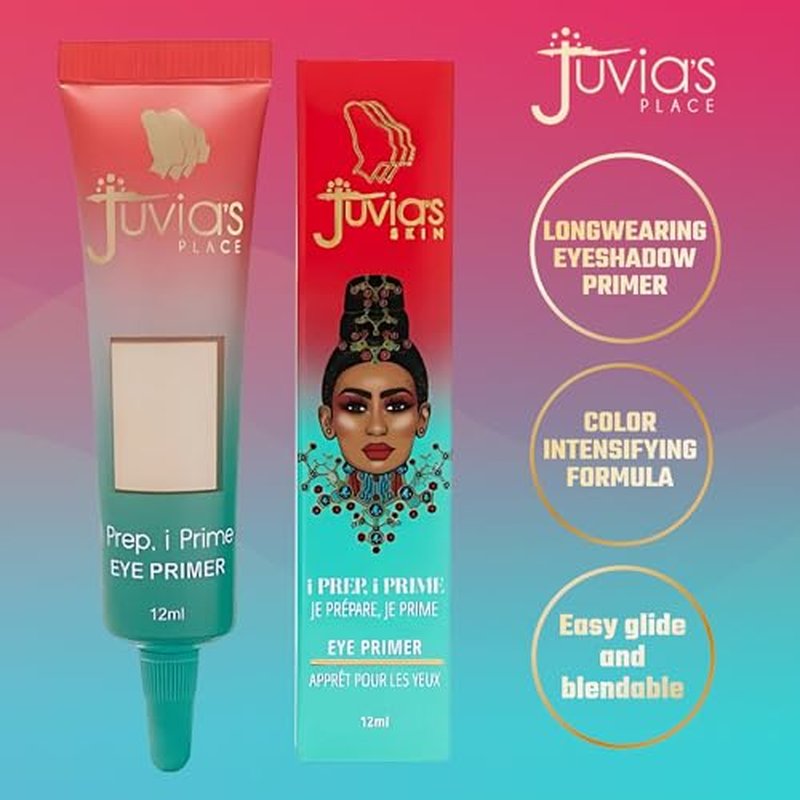Juvia's Place i Prep, i Prime Eyeshadow - Milky White, Cream Base Eye, No Crease Eyeshadow, Eye Makeup Addition, Primer Intensifying Glitter, Matte