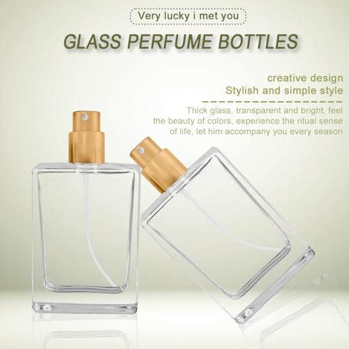 Gold 8 Pack 30ml Glass Perfume Bottles with Fine Mist Sprayers