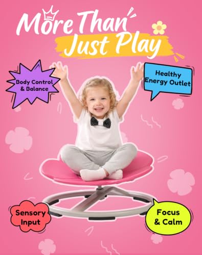 Pink Petal Sensory Spinning Chair for Autistic Kids & Teens - Oranmew