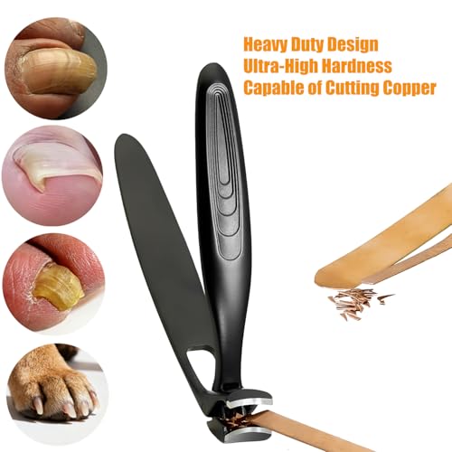Precision Stainless Steel Heavy Duty Angled Head,Wide Jaw Clippers for Seniors and Man,Ingrown Toenail,Thick Nail.Extra-Long Handle, Extra-Large Slanted Nail Cutter. Men,Women,Elderly.7Pcs