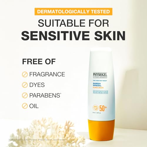 Physiogel Lightweight Moisture SPF 50+ Sunscreen 1.69 Fl Oz - Broad Spectrum Sensitive Water-Resistant Korean Skin Care